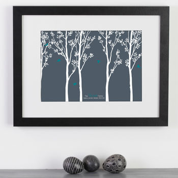 Personalised Flying Family Of Birds In Trees, 9 of 12