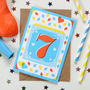 Kids' Age Number Block Print Birthday Cards, thumbnail 7 of 10
