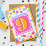 Kids' Age Number Block Print Birthday Cards, thumbnail 9 of 10