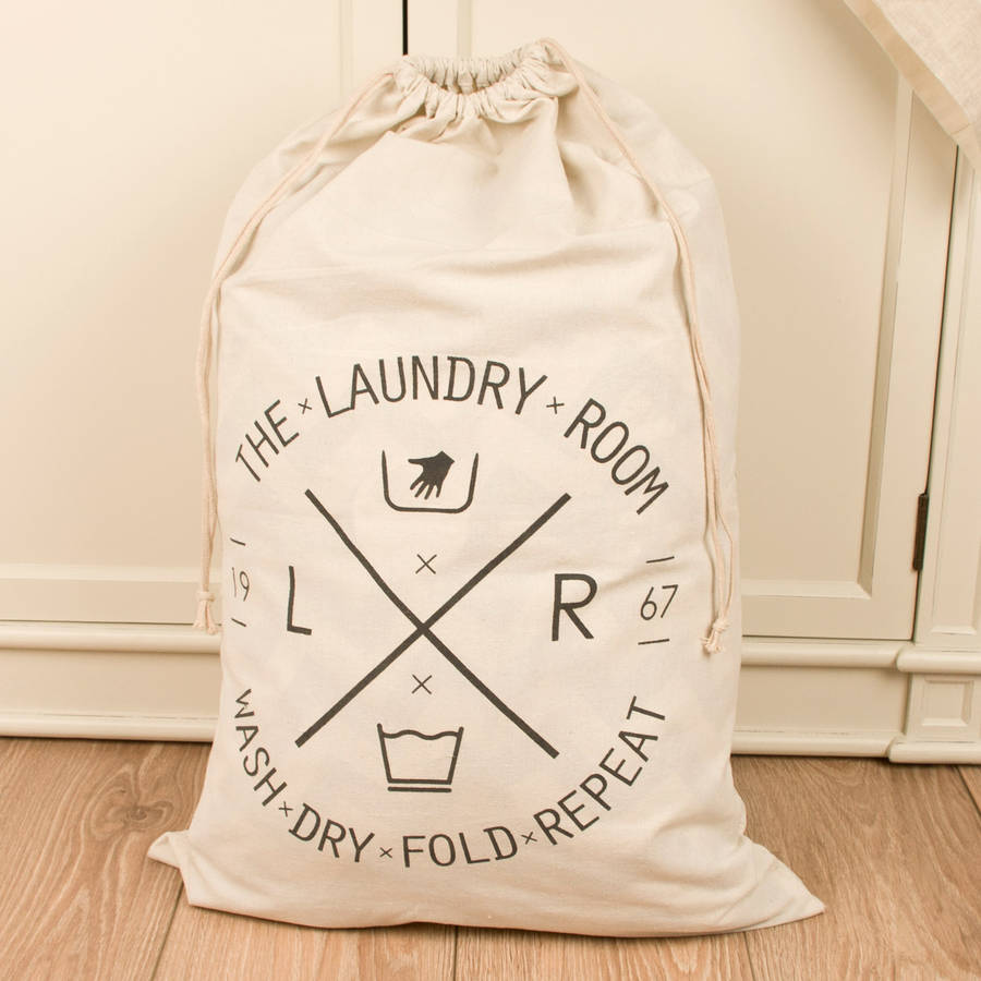 large fabric laundry bag by dibor | notonthehighstreet.com
