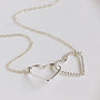 Sterling Silver Interlocking Hearts Necklace, thumbnail 1 of 3