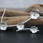 Handmade Silver And Gold Flower Branch Necklace, thumbnail 3 of 7