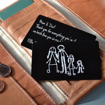 Personalised Children's Drawing Wallet Keepsake Card, 2 of 11