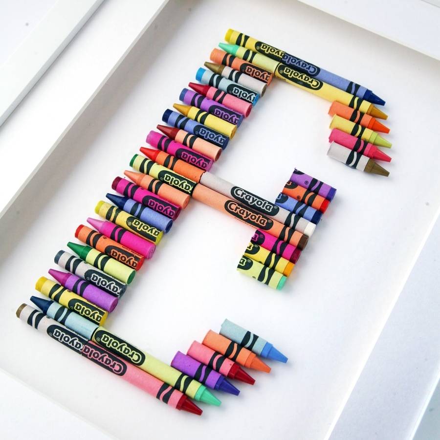 Personalised Handmade Crayola Letter, 1 of 6