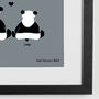 Personalised Significant Date With Two Loving Pandas, thumbnail 4 of 8