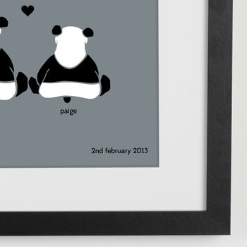 Personalised Significant Date With Two Loving Pandas, 4 of 8