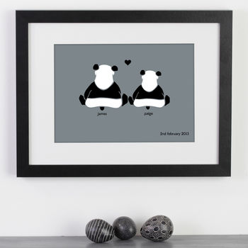 Personalised Significant Date With Two Loving Pandas, 5 of 8