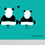 Personalised Significant Date With Two Loving Pandas, thumbnail 6 of 8