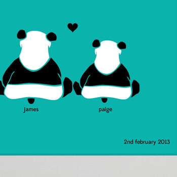 Personalised Significant Date With Two Loving Pandas, 6 of 8