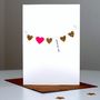 Heart Stiched Bunting Card, thumbnail 1 of 4
