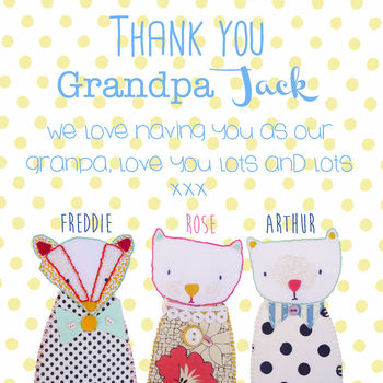Personalised Thank You Nanny, Grandma, Grandad Card, 3 of 8