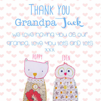 Personalised Thank You Nanny, Grandma, Grandad Card, 7 of 8