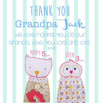 Personalised Thank You Nanny, Grandma, Grandad Card, 4 of 8