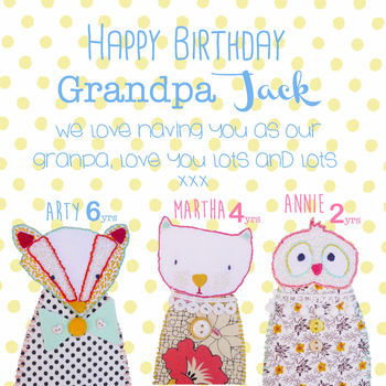 'Happy Birthday' Nanny / Grandma / Grandpa Card, 6 of 8
