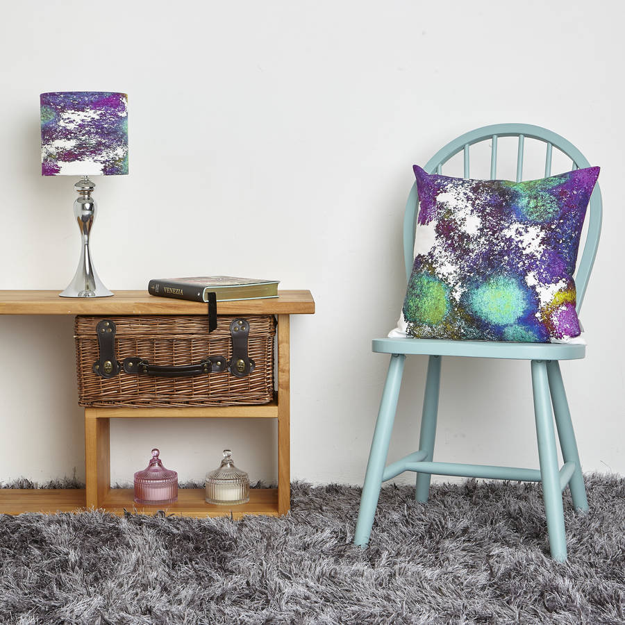 rainbow patterned lampshade by sophia o'connor