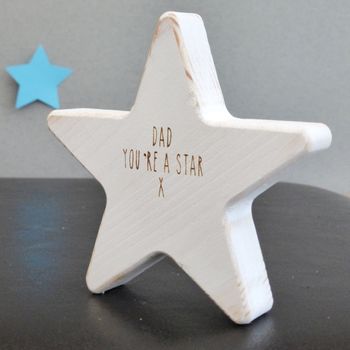 Personalised Father's Day Wooden Star, 4 of 4