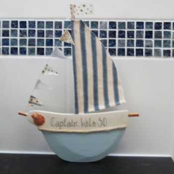 Personalised Freestanding Sail Boat, 3 of 5