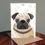 Pug Dog Card, thumbnail 1 of 1
