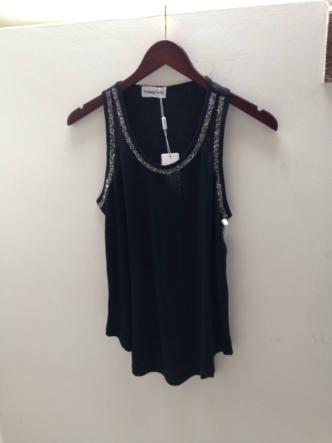 Embellished Trim Vest Black By Law and Co.