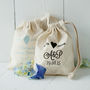 Heart Design Personalised Cotton Gift Bag, thumbnail 2 of 2