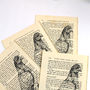 Pigeon Screen Print On Vintage Book Page, thumbnail 6 of 6