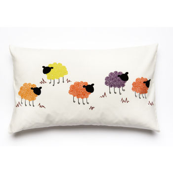 Curly Sheep Printed Cushion Cover, 2 of 6