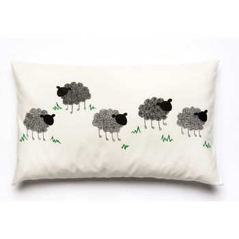 Curly Sheep Printed Cushion Cover, 4 of 6