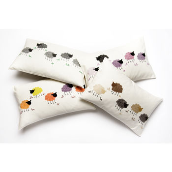 Curly Sheep Printed Cushion Cover, 5 of 6