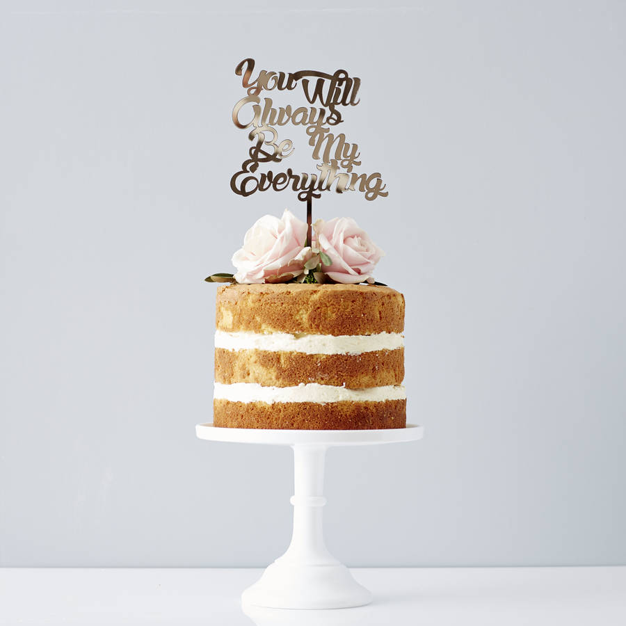 Personalised Song Lyrics Wedding Cake Topper, 1 of 8