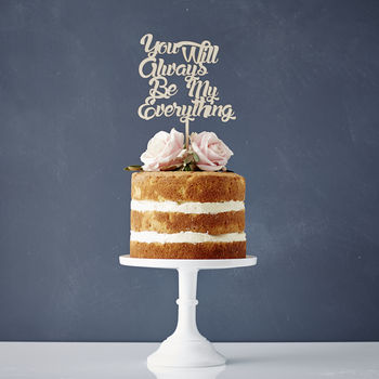 Personalised Song Lyrics Wedding Cake Topper, 6 of 8
