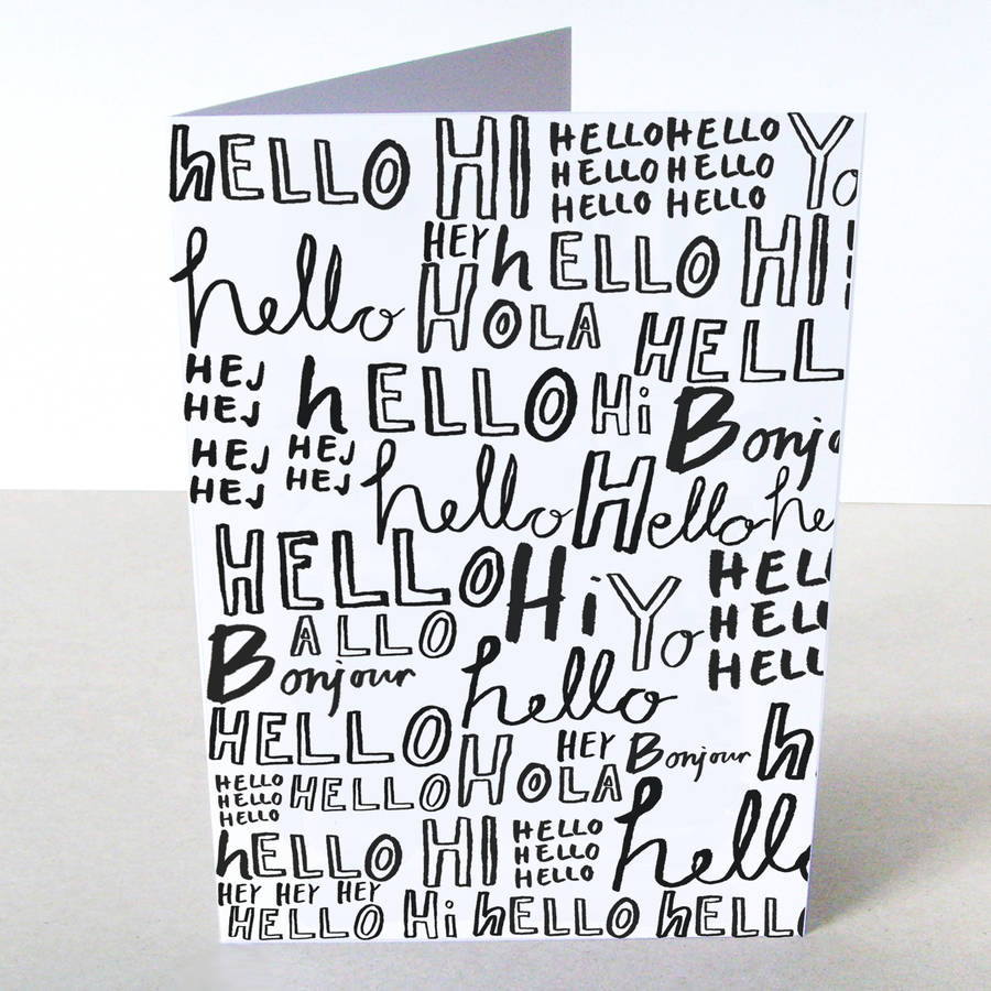'Hello' Card By Karin Åkesson Design