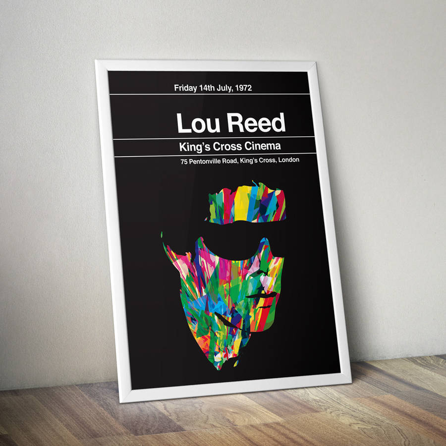 Lou Reed Remixed Gig Poster By The Stereo Typist