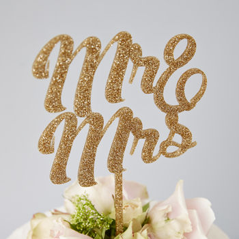 Mr And Mrs Wedding Cake Topper, 6 of 6