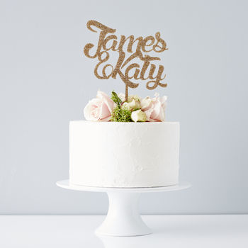 Personalised Couples Wedding Cake Topper, 2 of 7