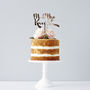 Personalised Calligraphy Wedding Cake Topper, thumbnail 2 of 8