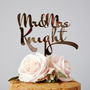 Personalised Calligraphy Wedding Cake Topper, thumbnail 8 of 8