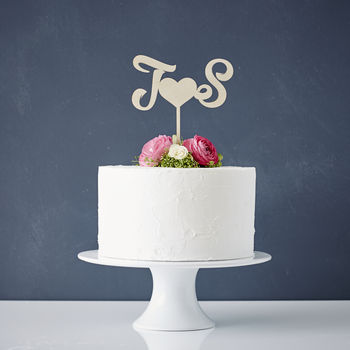 Personalised Monogram Wedding Cake Topper, 6 of 6