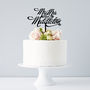 Personalised Mr And Mrs Elegant Wedding Cake Topper, thumbnail 1 of 8