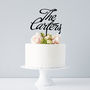 Personalised Surname Elegant Wedding Cake Topper, thumbnail 2 of 7