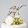 Elegant Personalised 'Initials' Wedding Cake Topper, thumbnail 5 of 6