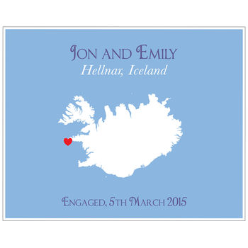 Engaged In Iceland Personalised Print, 8 of 12