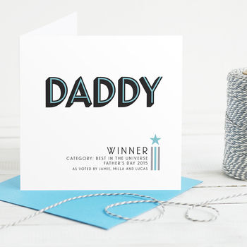 Best Dad Fathers Day Card Personalised, 3 of 5