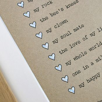 Special Qualities Personalised Valentine's Print, 3 of 7