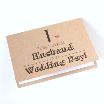 To My Wonderful Husband Wedding Day Card, Heart, 7 of 8