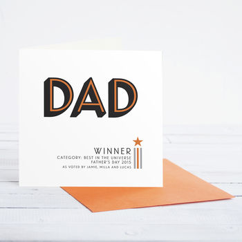 Best Dad Fathers Day Card Personalised, 2 of 5