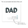 Best Dad Fathers Day Card Personalised, thumbnail 4 of 5