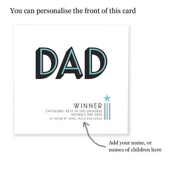 Best Dad Fathers Day Card Personalised, 4 of 5