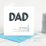 Best Dad Fathers Day Card Personalised, thumbnail 1 of 5