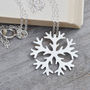 Snowflake Necklace In Sterling Silver 2cm, thumbnail 1 of 3