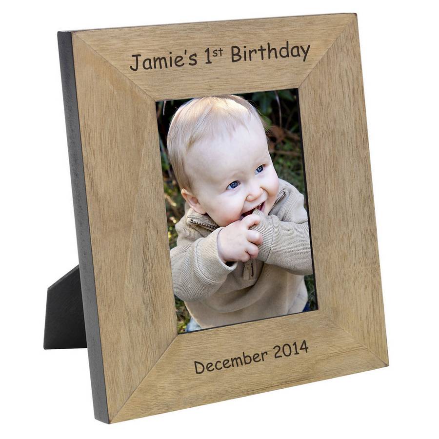 1st Birthday Personalised Photo Frame By Chalk and Cheese Candles and